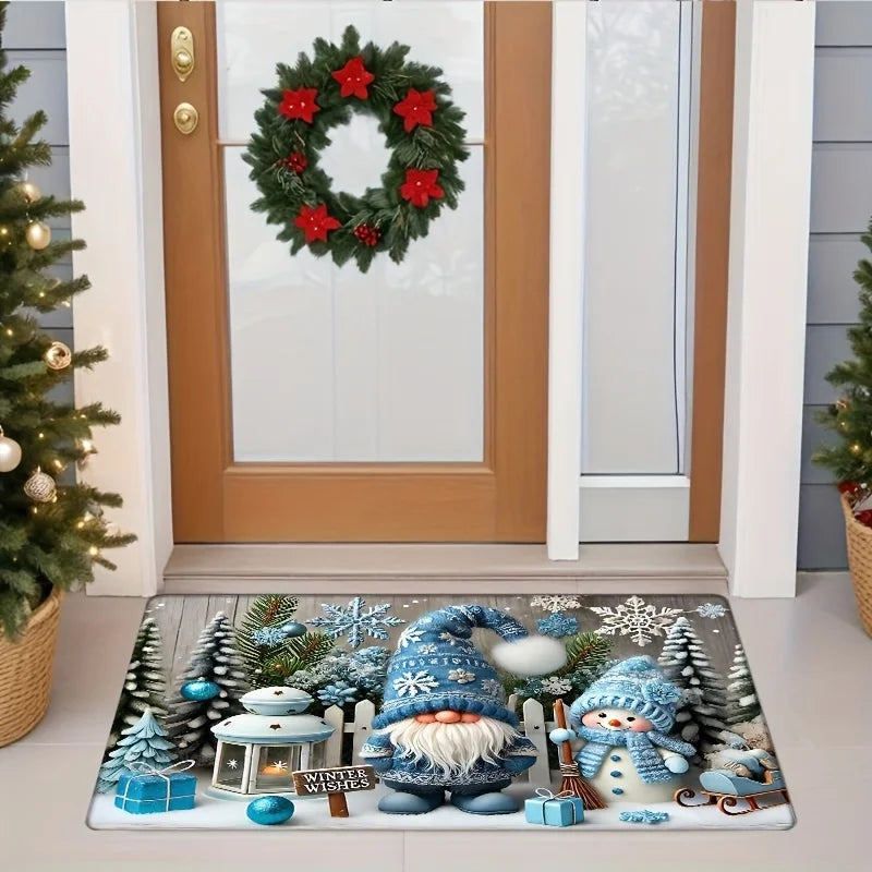 VIKAMA Christmas Snowman Anti-Slip Absorbent Mat