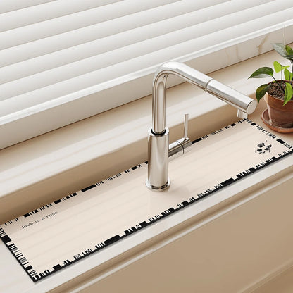 Diatom absorbent non-slip sink faucet mat
