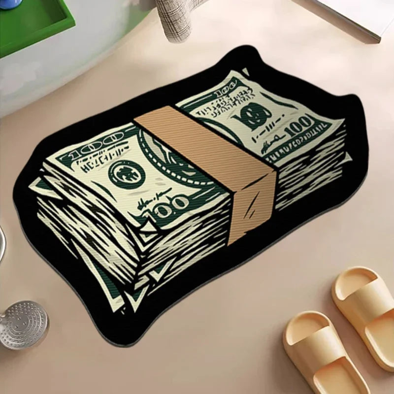 Money Shaped Dollar Rug