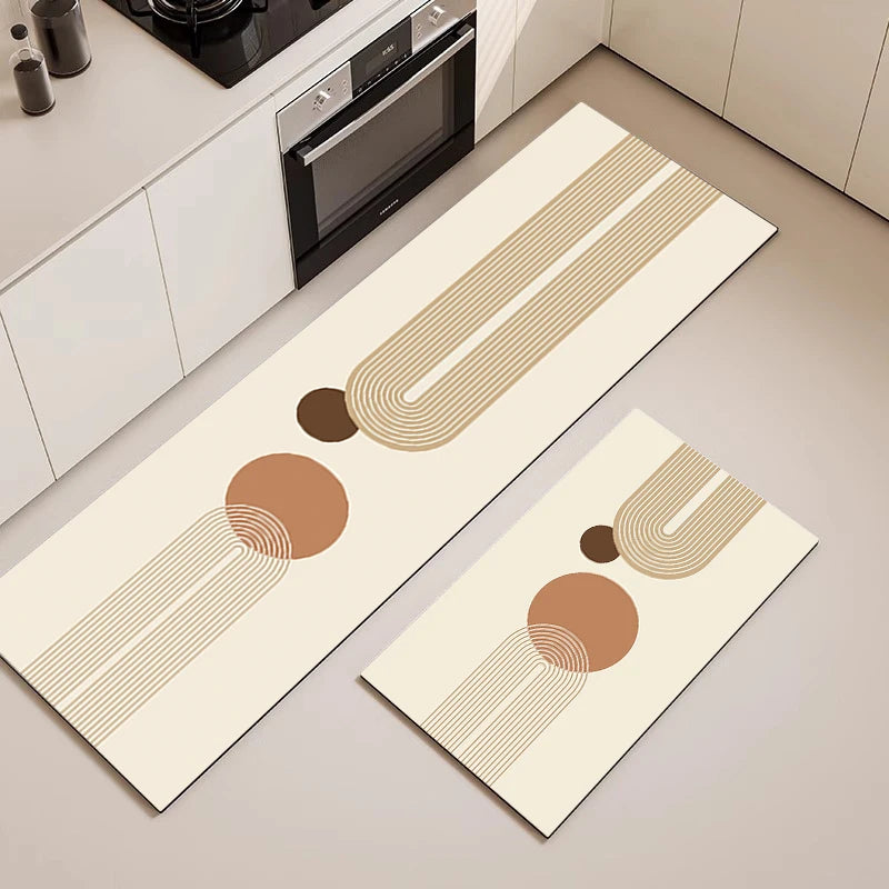 Diatom Mud Kitchen Floor Mat Cuttable Oil-Proof Non-Slip Absorbent Long Door Rug