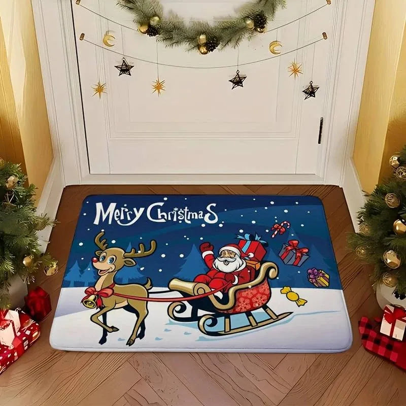 VIKAMA Merry Christmas Santa Claus Doormat