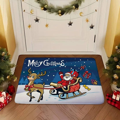 VIKAMA Merry Christmas Santa Claus Doormat