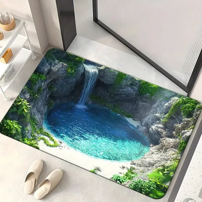 VIKAMA 3D Deep Hole Optical Illusion Anti-Slip Doormat
