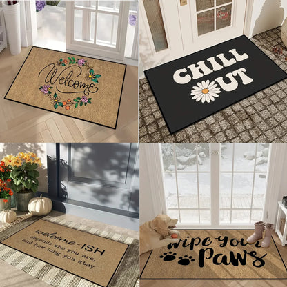 Crystal Velvet Door Mat Non-Slip Absorbent Machine Washable Bathroom Balcony Floor Mat