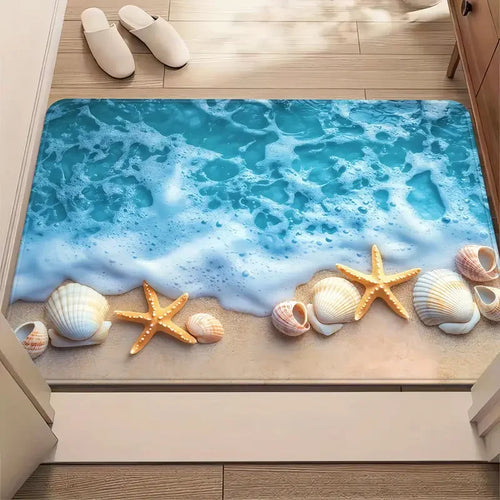 VIKAMA Ocean Theme Non-Slip Floor Mat