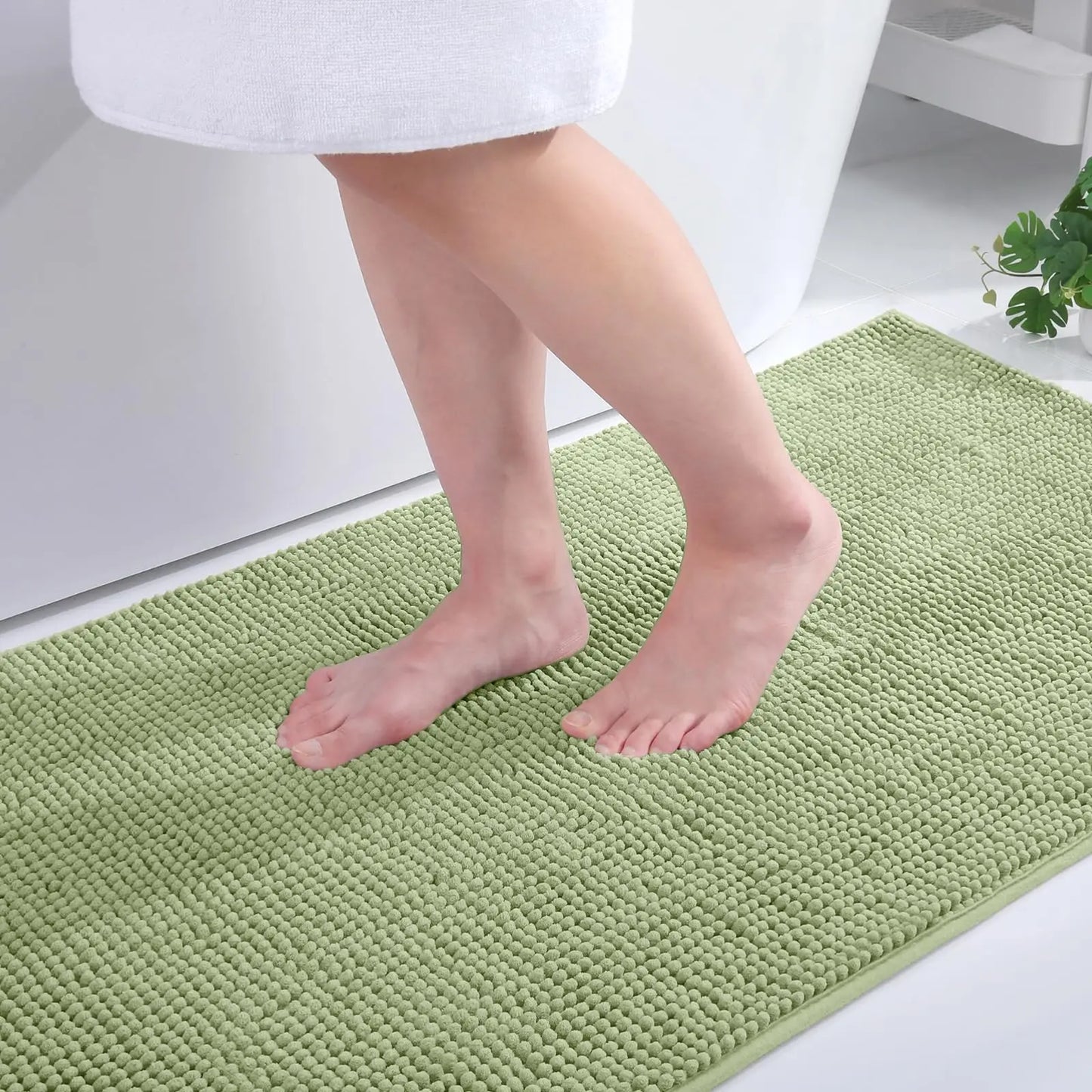 Olanly Chenille Soft Absorbent Bath Mat