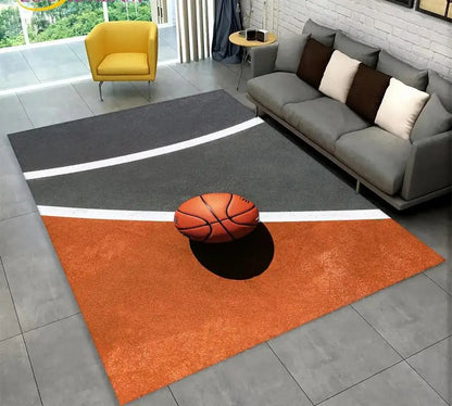 Basketball Cartoon Indoor Non-Slip Area Rug