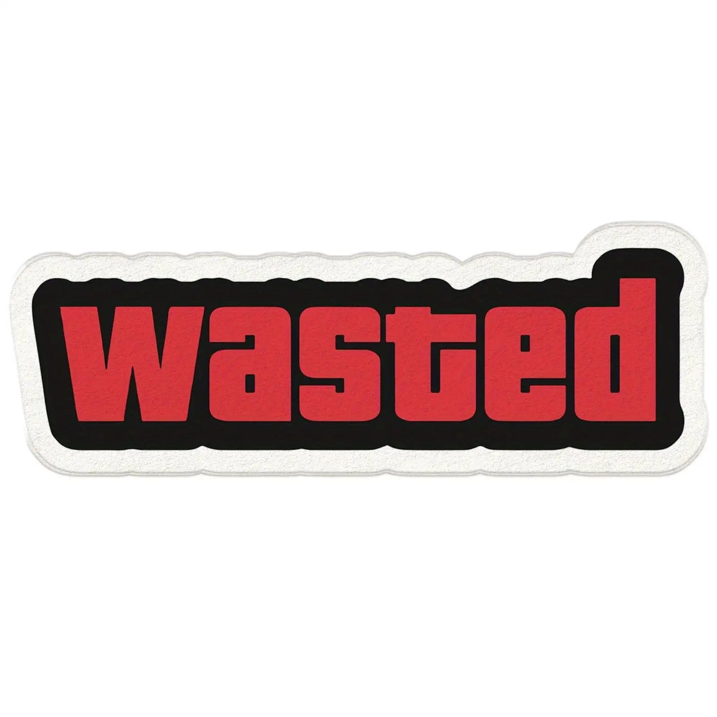 VIKAMA “WASTED” Red Print Non-Slip Floor Mat