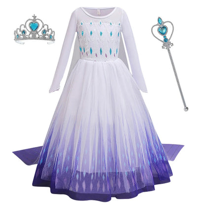 Disney Frozen 2 Elsa Princess Costume Dress For Girls