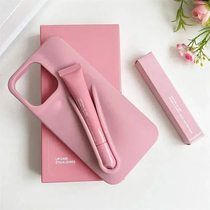 Rhode Lip Gloss Gift Set iPhone Case – Silicone Cover with Lipstick & Box