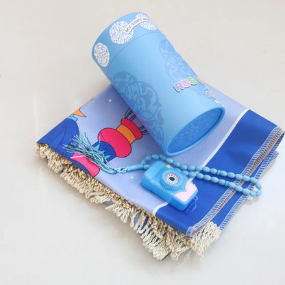 Kids portable prayer rug set