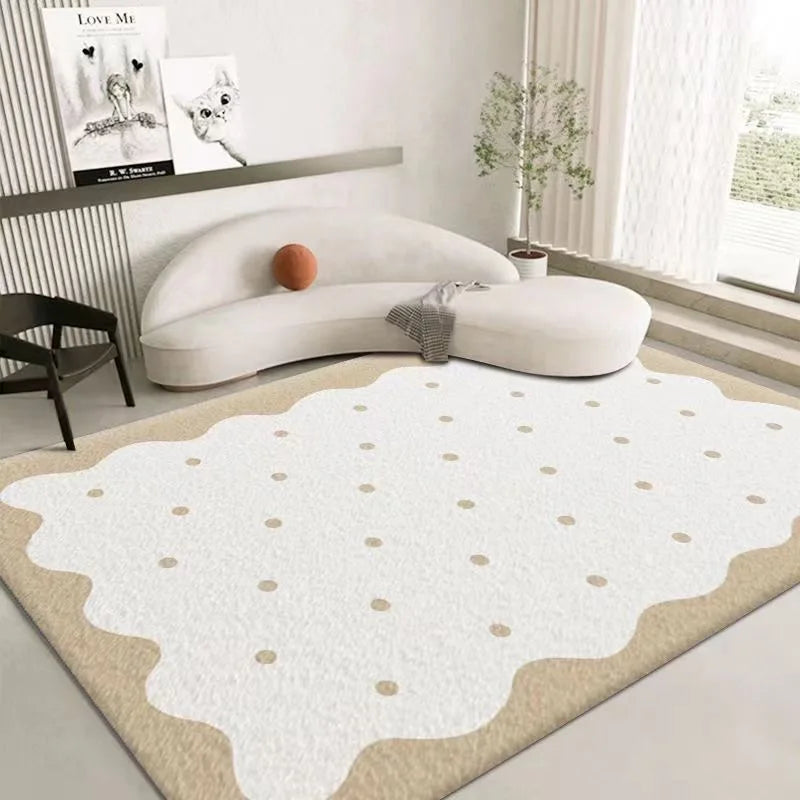VIKAMA Cream Cashmere Style Bedroom Carpet