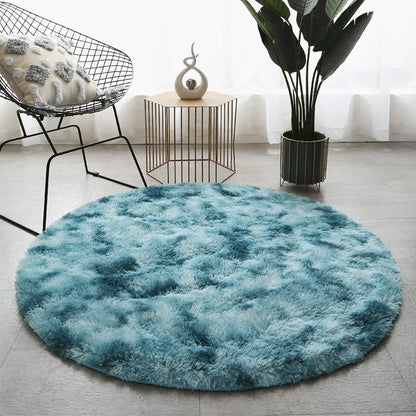 Ultra Soft Fluffy Round White Area Rug