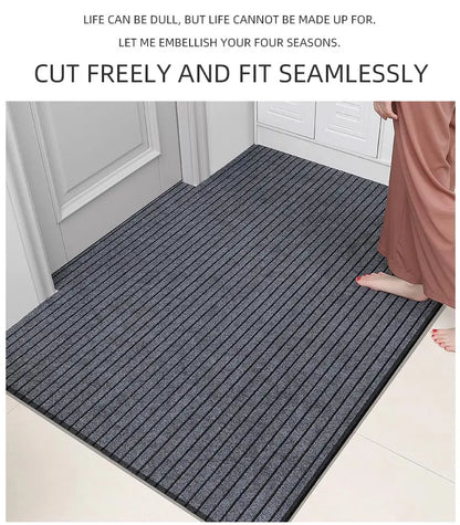 Large Striped Rubber-Back Corridor Carpet Non-Slip Washable Laundry Room Outdoor Area Rug Custom Size Home Decor