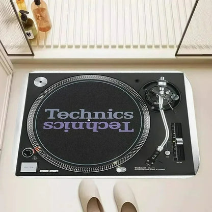 VIKAMA Record Player Theme Area Rug