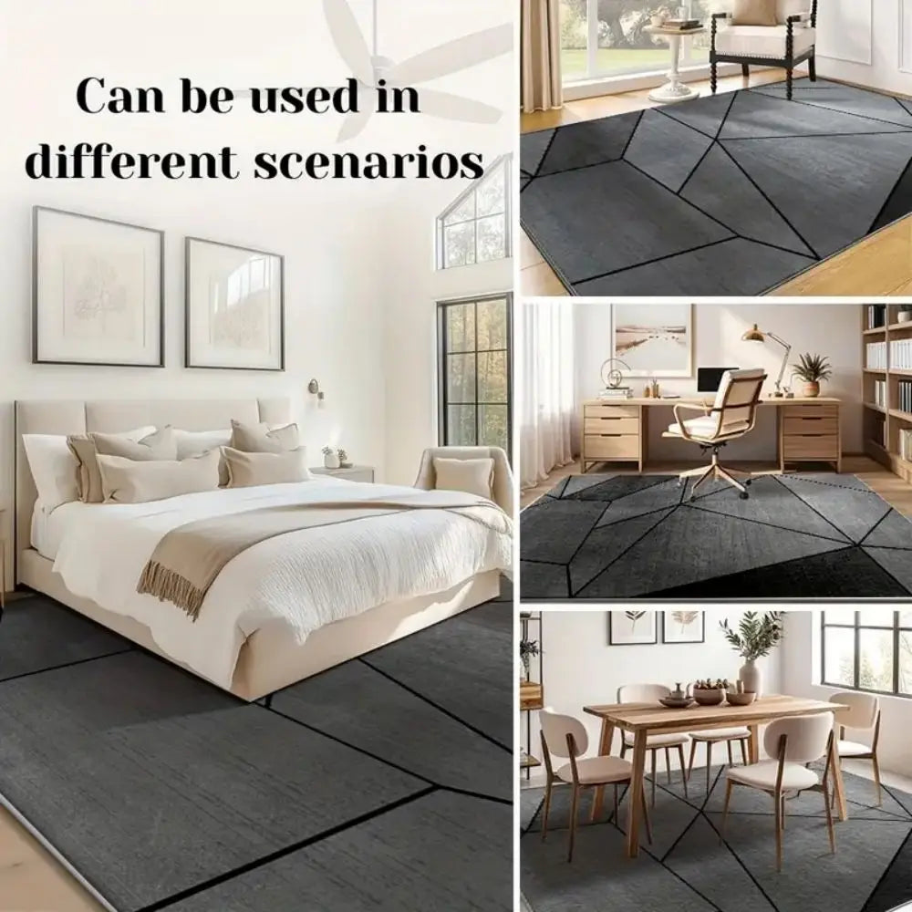 VIKAMA Modern Minimalist Luxury Living Room Area Rug