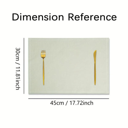 VIKAMA 4PCS Nutcracker Christmas Placemat Cartoon Mouse Wreath Clock Print Table Mat Decoration
