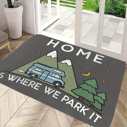 Camping RV Theme Non-Slip Door Mat