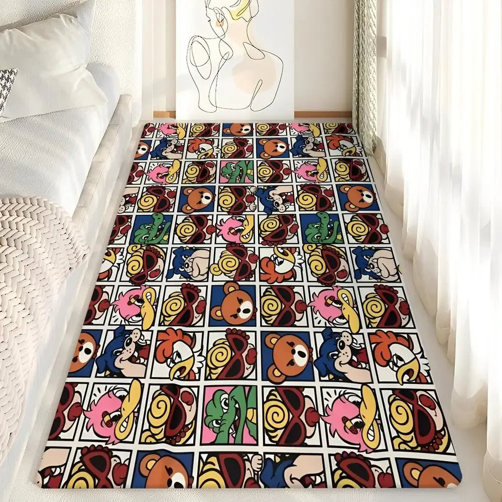 VIKAMA Washable Non-Slip Kids Room Rug