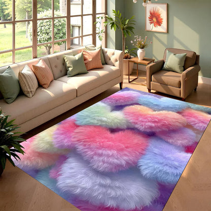 Colorful love print Valentine decorative mat