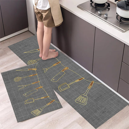 VIKAMA Kitchen Floor Mat Long Strip Non-Slip Corridor Bedroom Entrance Carpet