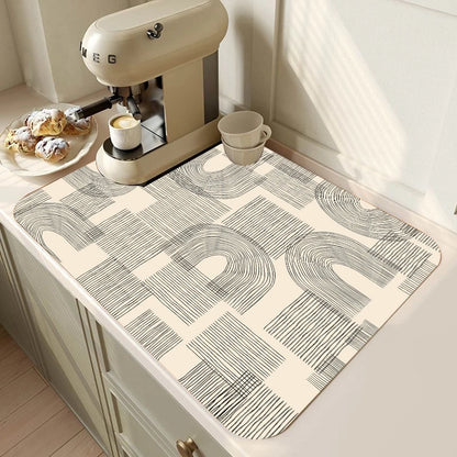 Printed Absorbent Kitchen Drying Mat