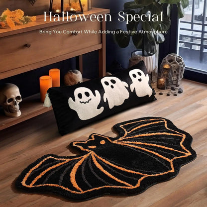 VIKAMA Halloween Ghost Imitation Cashmere Soft Area Rug