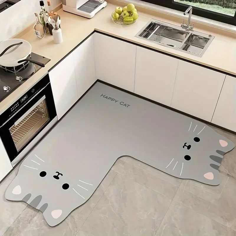 VIKAMA Cartoon Panda Absorbent Non-Slip Kitchen Floor Mat