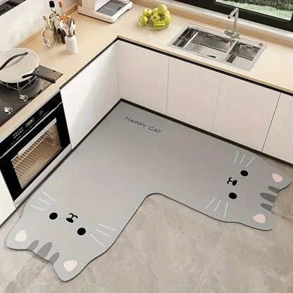 VIKAMA Cartoon Panda Absorbent Non-Slip Kitchen Floor Mat