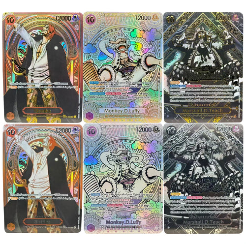 One Piece Luffy Teach Shanks English Anime Card Set