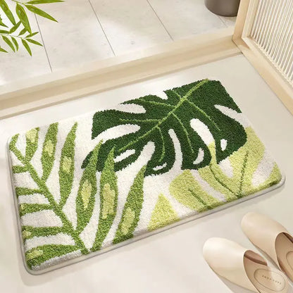 Watermelon Faux Cashmere Bathroom Floor Mat Non-Slip Toilet Carpet