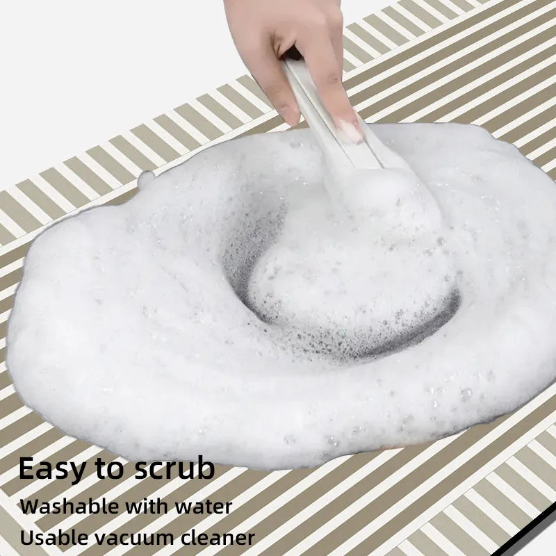Diatom Mud Absorbent Kitchen Mat Non-Slip Rubber Back Water-Absorbing Washable Floor Rug Home Decor
