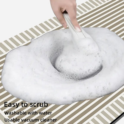 Diatom Mud Absorbent Kitchen Mat Non-Slip Rubber Back Water-Absorbing Washable Floor Rug Home Decor
