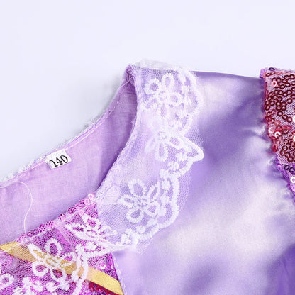 Disney Tangled Rapunzel Princess Costume Dress For Girls