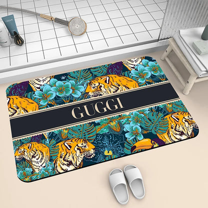 Light Luxury Diatom Mud Bathroom Floor Mat Quick-Dry Absorbent Non-Slip Toilet Door Mat