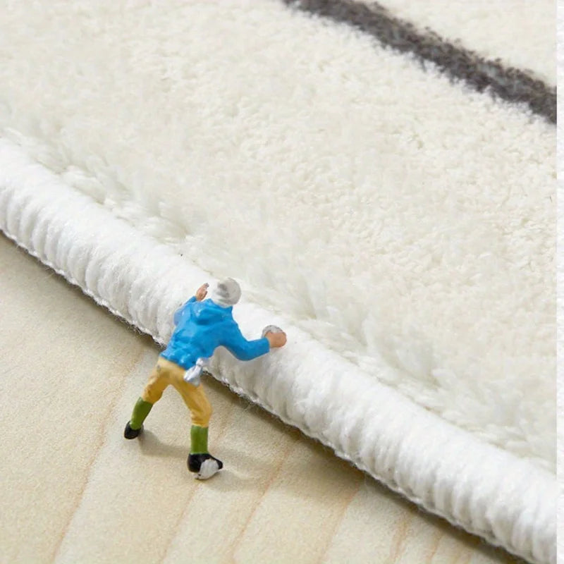 VIKAMA Green Lucky Carpet Soft Non-Slip Bedside Floor Mat Doormat Bedroom Rug Home Decor