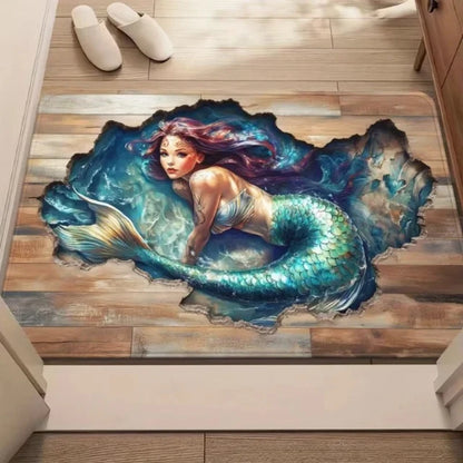 3D Visual Illusion Abyss Trap Non-Slip Area Rug