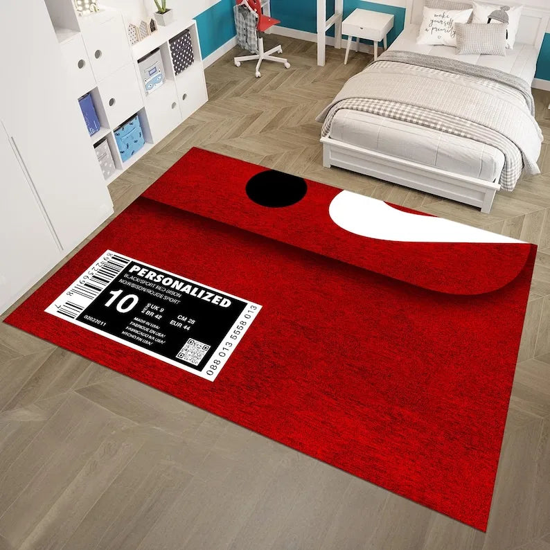 Sneaker Box Carpet Rug Non-Slip Floor Mat Living Room Bedroom Home Decor Sneaker Style Rug