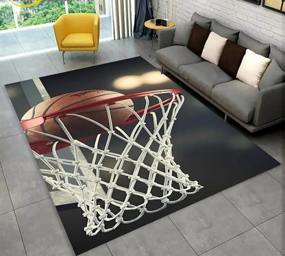 Basketball Cartoon Indoor Non-Slip Area Rug