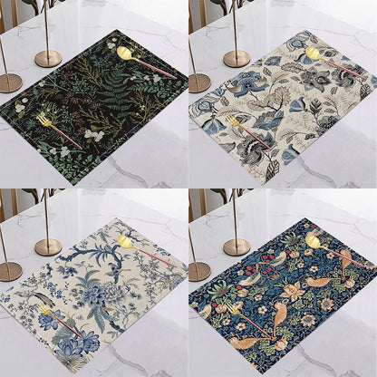 Floral Linen Heat Insulation Placemats