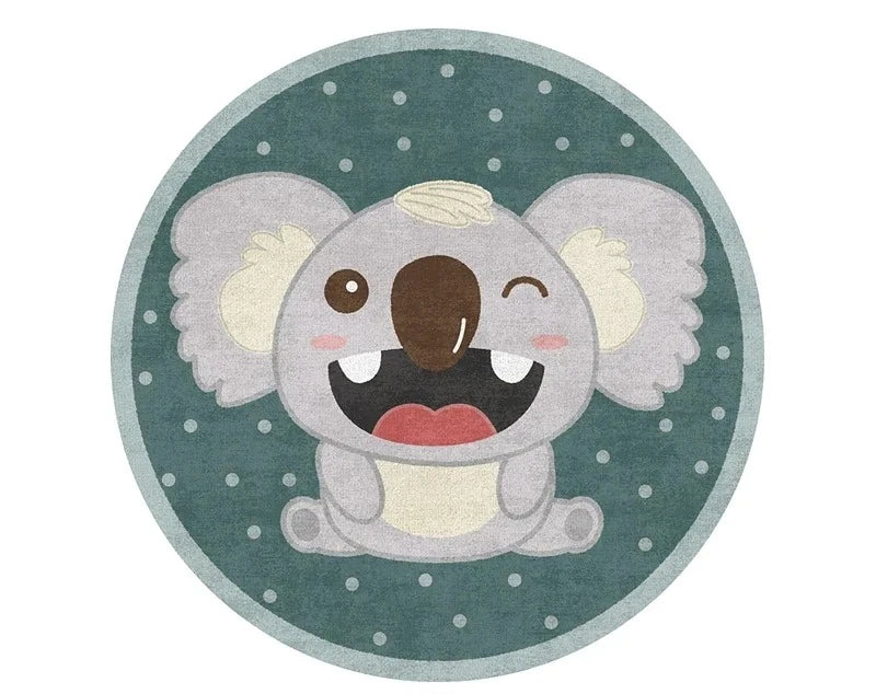 Cartoon Cute Round Non-Slip Area Rug