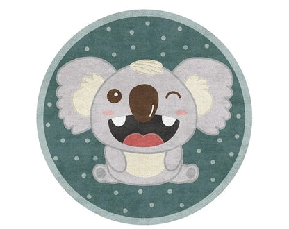 Cartoon Cute Round Non-Slip Area Rug