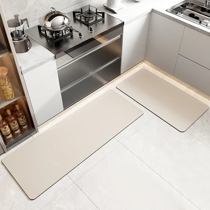 Long diatomite super absorbent non-slip kitchen runner rug / entrance mat