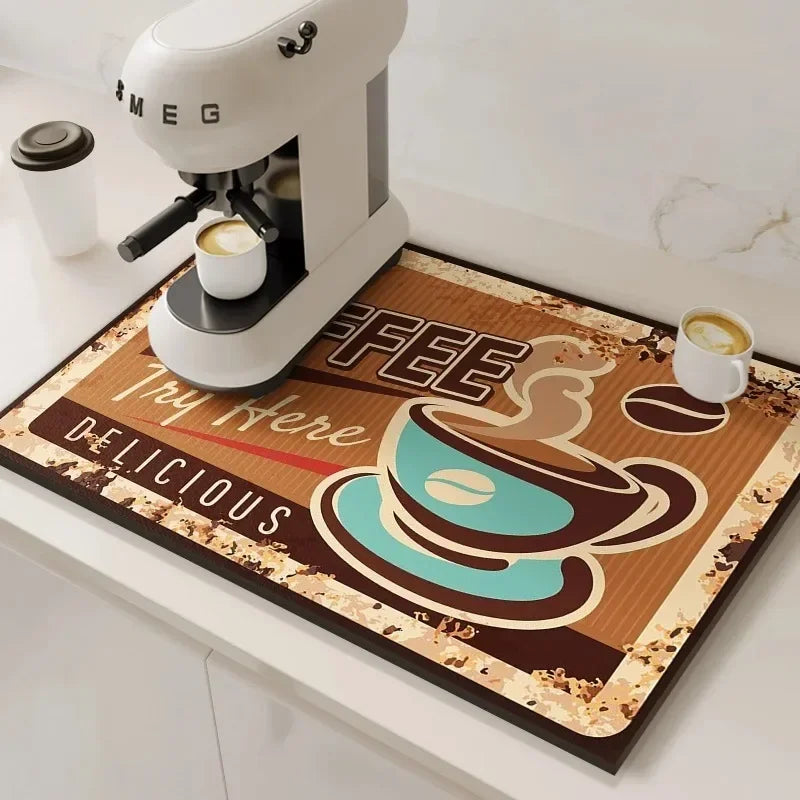 VIKAMA Coffee Machine Absorbent Kitchen Drying Mat