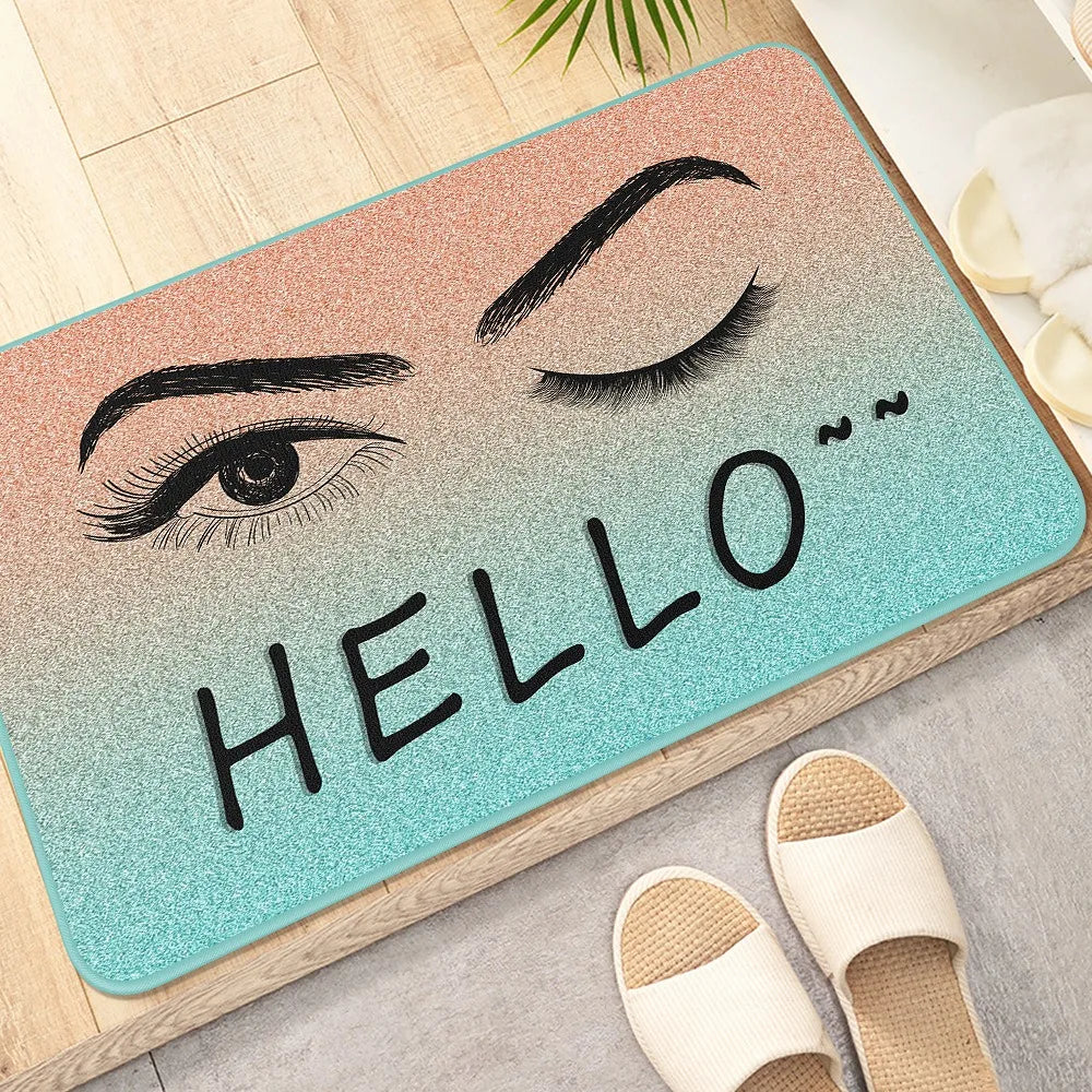 VIKAMA Eyelash Greeting Non-Slip Doormat