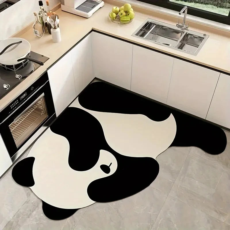 VIKAMA Cartoon Panda Absorbent Non-Slip Kitchen Floor Mat