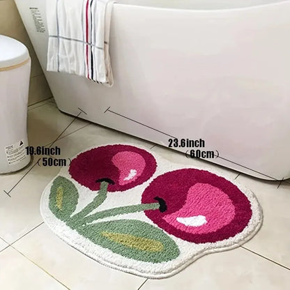 Cherry Shaped Non-Slip Absorbent Bath Mat