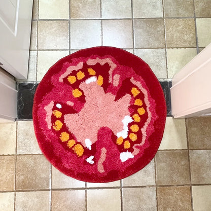 Tomato Tufted Cartoon Soft Area Rug