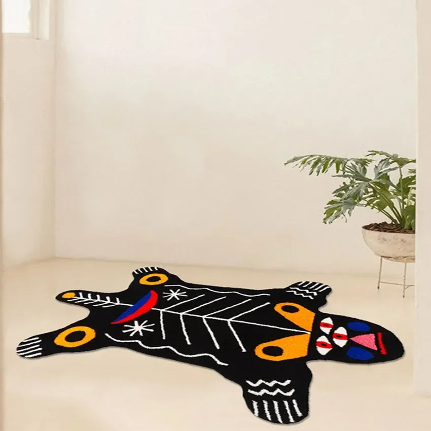 Orange Tiger & Pink Alligator Shaped Cute Decorative Area Rug