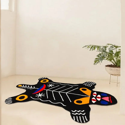 Orange Tiger & Pink Alligator Shaped Cute Decorative Area Rug